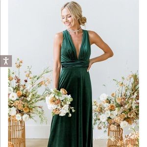 Revelry Dylan emerald green dress